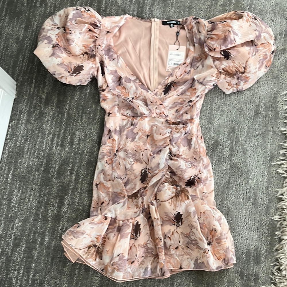 Never worn pink puffy floral dress
